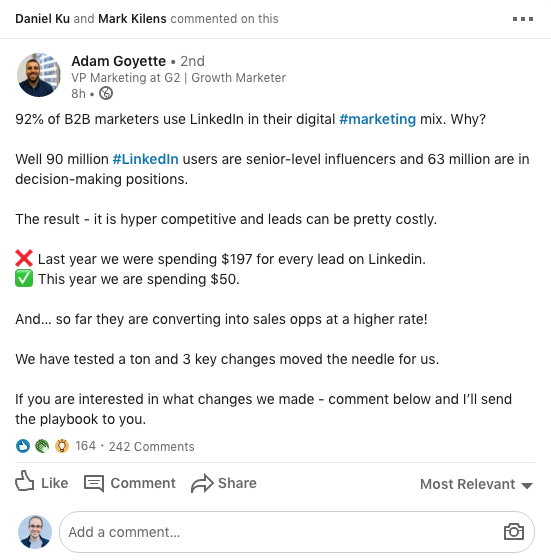 using LinkedIn 1