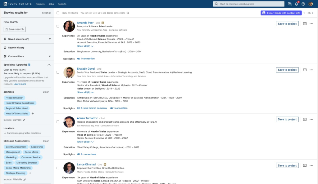 Ideal Candidate search with LinkedIn Recruiter