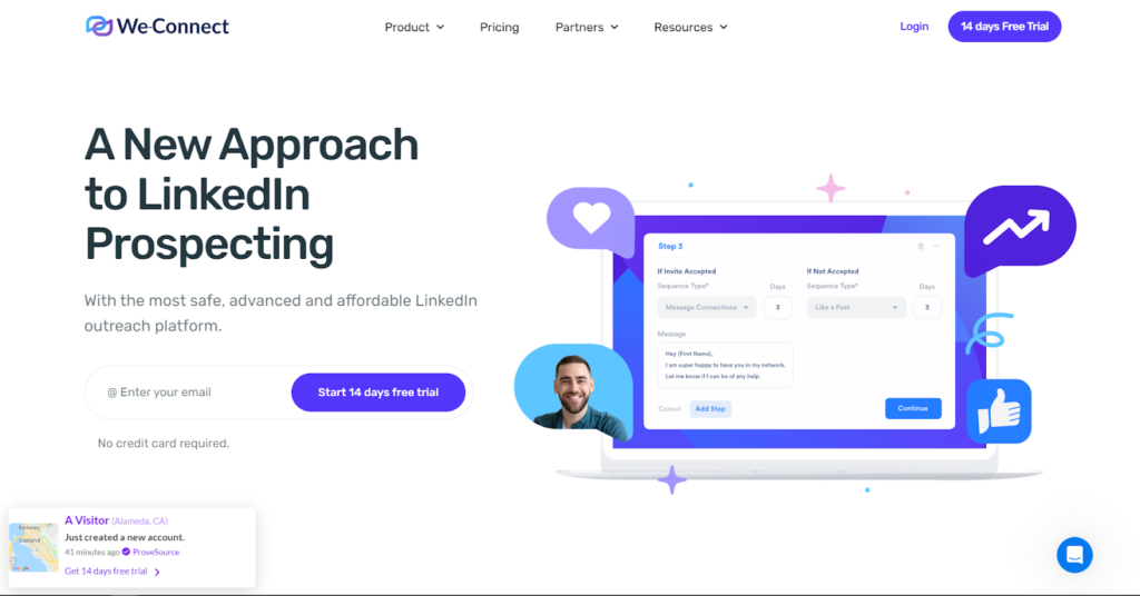 WeConnect, A New Approach
to LinkedIn Prospecting