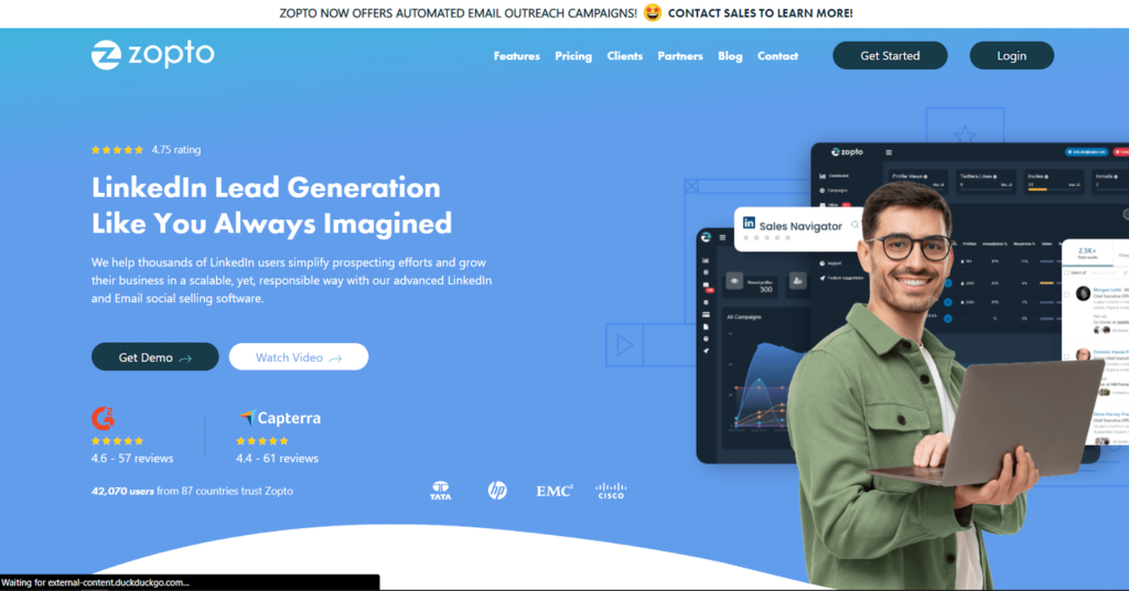 Zopto, the ultimate tool for LinkedIn automation. Generate high-quality leads and automate your outreach with ease.