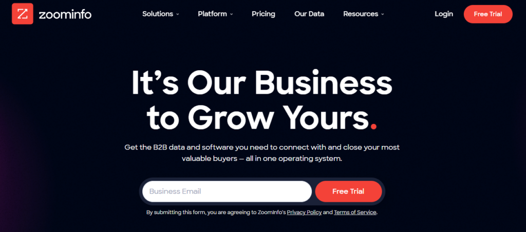 ZoomInfo is a cloud-based platform that provides companies with contact and company information for sales and marketing purposes. It has a database of millions of business contacts and companies.