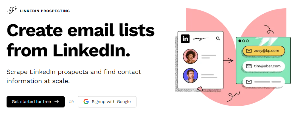 Create email lists from LinkedIn with verified contact information