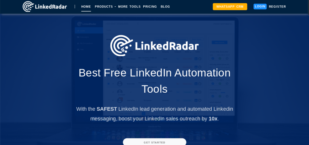 LinkedRadar is a LinkedIn automation tool that helps businesses to automate their lead generation and outreach efforts on LinkedIn. 