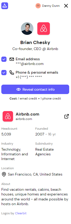 Wiza’s Chrome extension