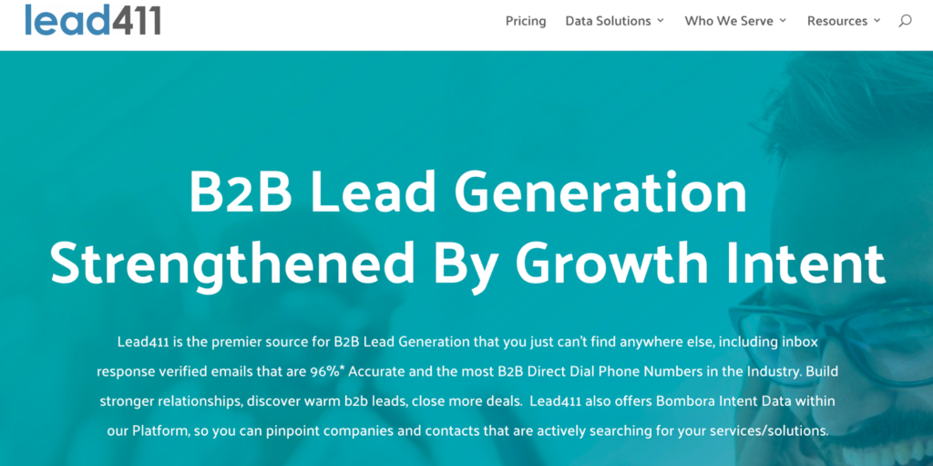Lead411: A sales intelligence and lead generation software.