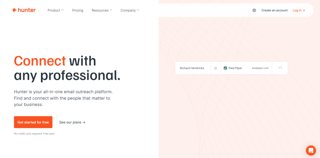 Hunter recruitment sourcing tool