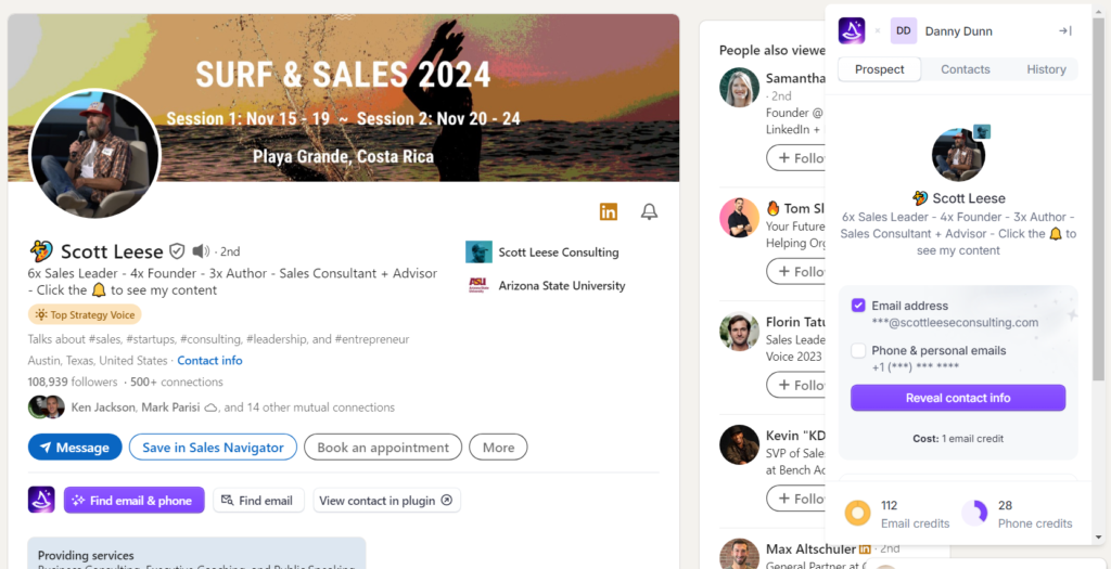 Screenshot of Scott Leese's LinkedIn profile
