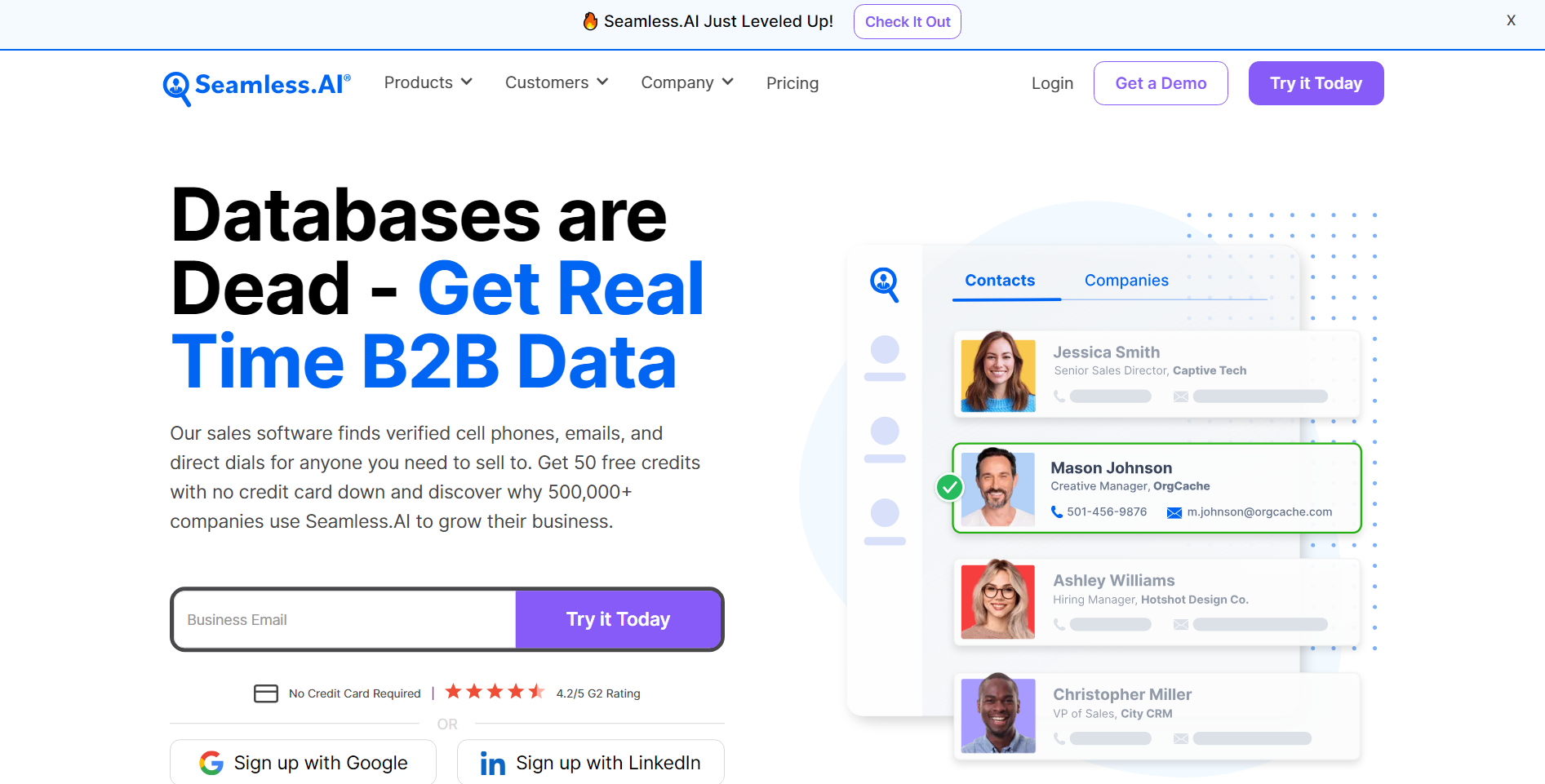 Seamless AI home page