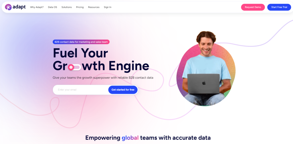Adapt home page - prospecting tools