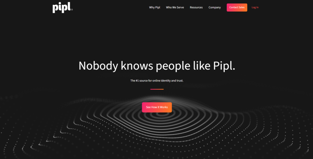 Pipl home page - candidate sourcing tools